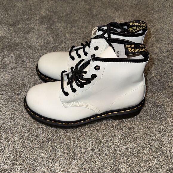 Size 6 Men’s- Dr. Martens Boots White main image 4